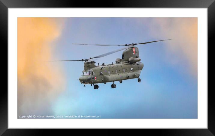Boeing CH-47 Chinook Framed Mounted Print by Adrian Rowley