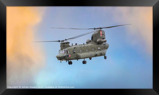 Boeing CH-47 Chinook Framed Print by Adrian Rowley