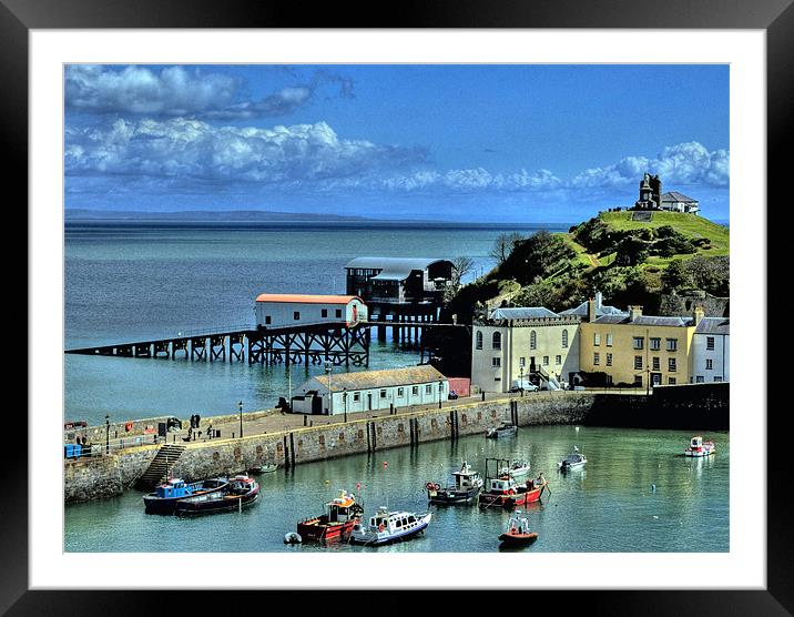 Tenby Harbour, Pembrokeshire Framed Mounted Print by Steve Purnell