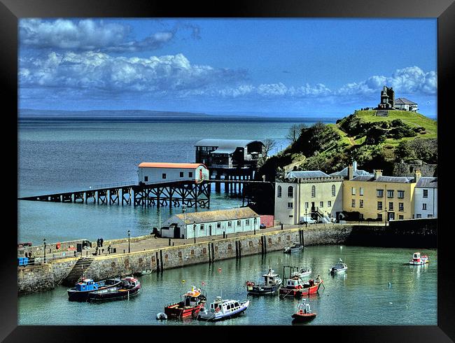 Tenby Harbour, Pembrokeshire Framed Print by Steve Purnell