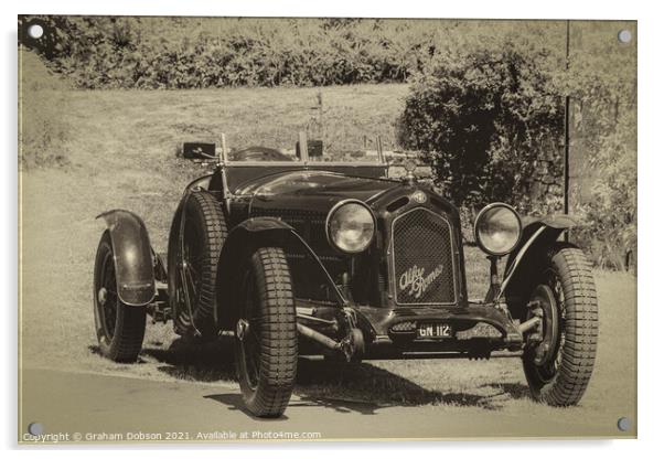 1930 Alfa Romeo Motor Car Acrylic by Graham Dobson