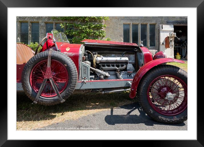 1930 Alfa Romeo engine Framed Mounted Print by Graham Dobson