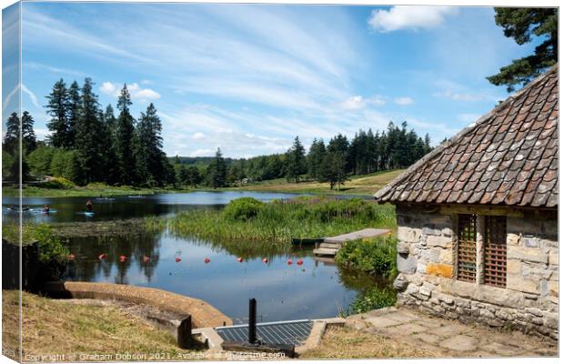 The Boating Lake, Cragside Estate, Northumberland Canvas Print by Graham Dobson