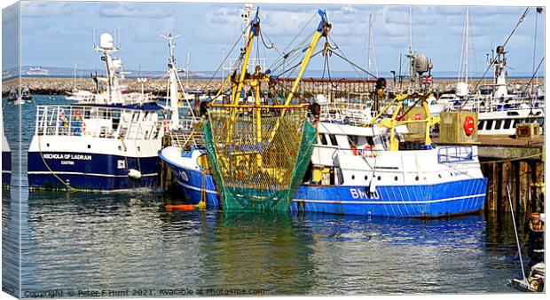 Two Trawlers Canvas Print by Peter F Hunt