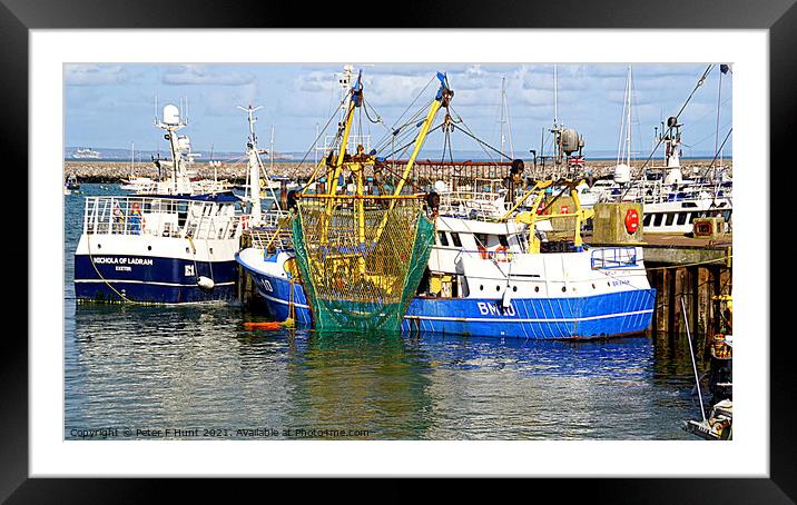 Two Trawlers Framed Mounted Print by Peter F Hunt