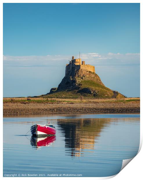 Lindisfarne Castle Northumberland Print by Rick Bowden