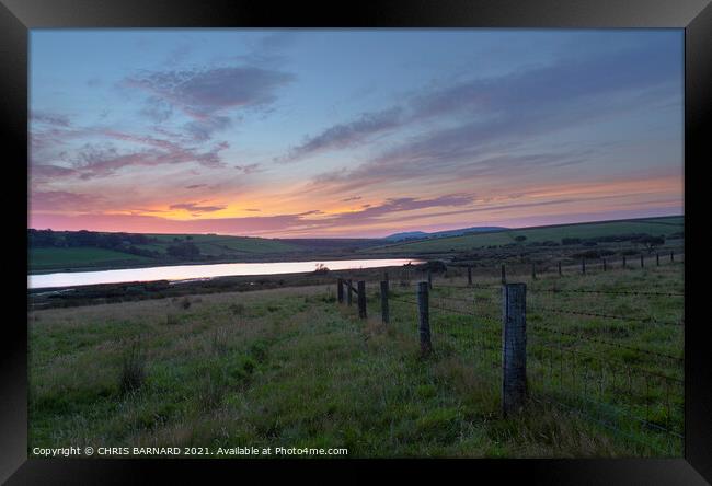 Sunset Bodmin Moor Framed Print by CHRIS BARNARD