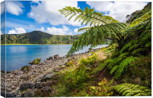Mystical Beauty of Lagoa do Fogo Canvas Print by Kevin Snelling