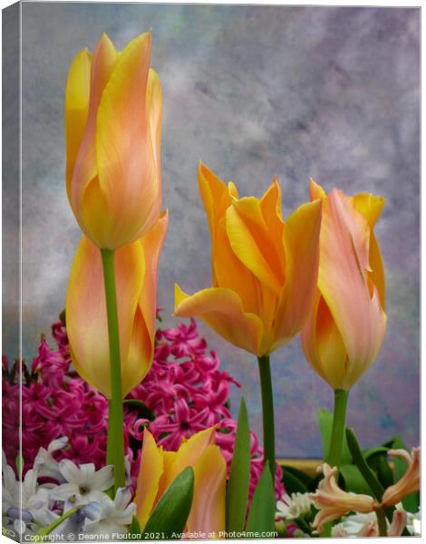 Radiant Spring Bouquet Canvas Print by Deanne Flouton