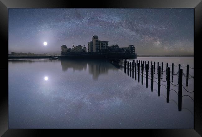 Knightstone Reflections of the Night Sky Framed Print by David Neighbour