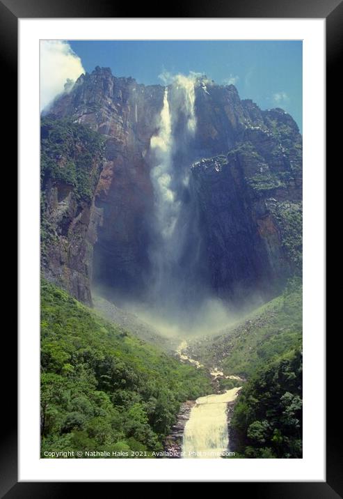 Angel Falls, Venezuela Framed Mounted Print by Nathalie Hales