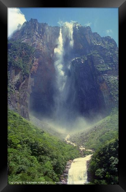 Angel Falls, Venezuela Framed Print by Nathalie Hales