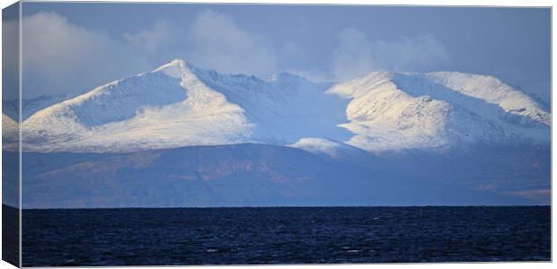 Isle of Arran`s peaks Canvas Print by Allan Durward Photography
