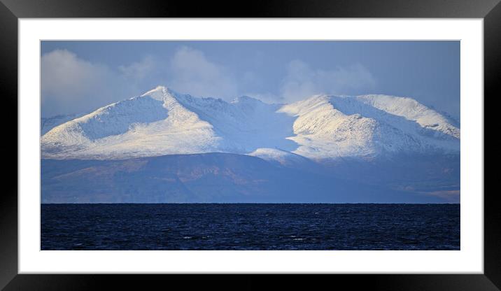 Isle of Arran`s peaks Framed Mounted Print by Allan Durward Photography