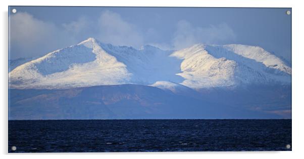 Isle of Arran`s peaks Acrylic by Allan Durward Photography