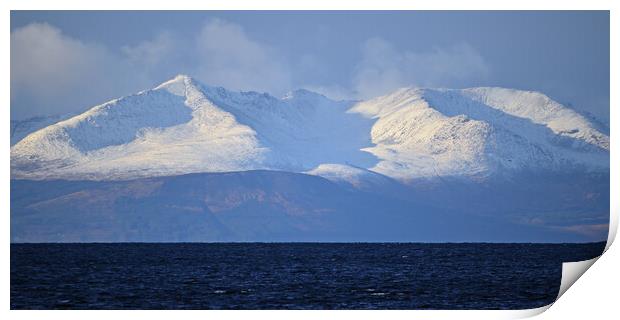 Isle of Arran`s peaks Print by Allan Durward Photography