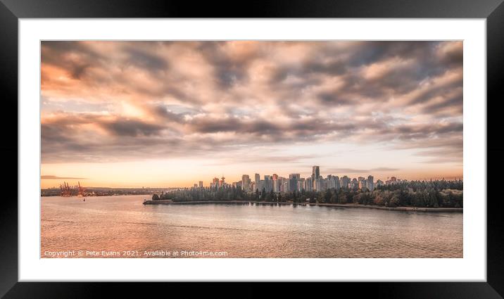 Good Morning Vancouver Framed Mounted Print by Pete Evans