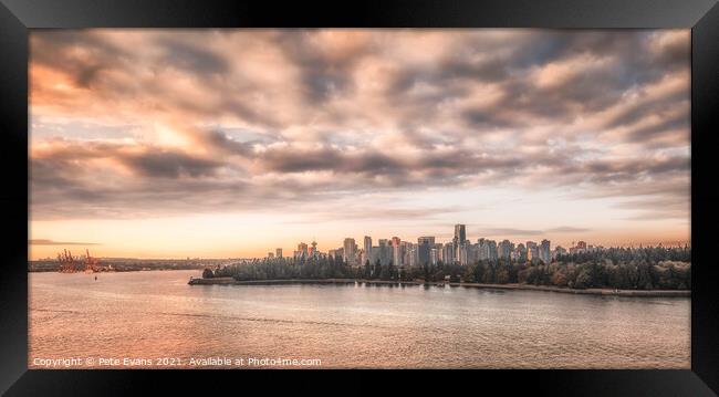 Good Morning Vancouver Framed Print by Pete Evans