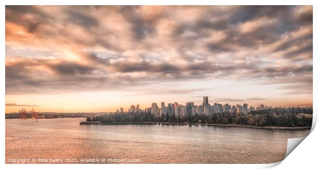 Good Morning Vancouver Print by Pete Evans