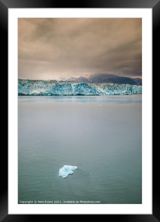 The Hubbard Glacier Framed Mounted Print by Pete Evans