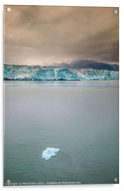The Hubbard Glacier Acrylic by Pete Evans