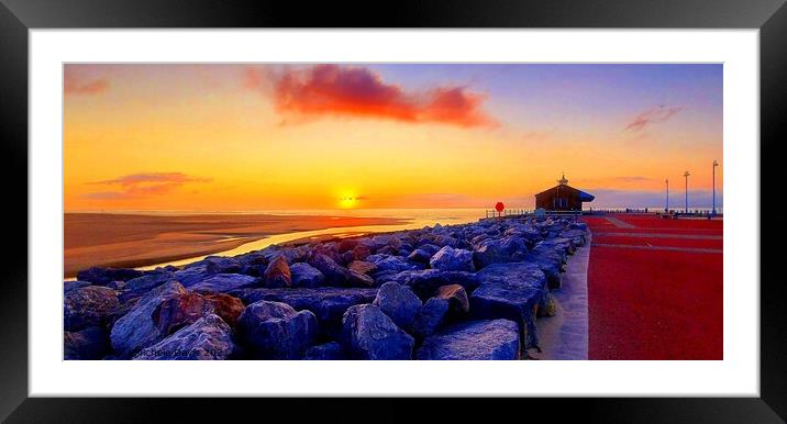Stone Jetty, Morecambe Framed Mounted Print by Michele Davis