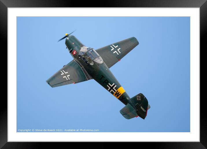 Bucker Bestmann, Luftwaffe Aircraft Framed Mounted Print by Steve de Roeck