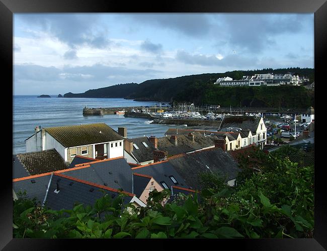 Stormy Saundersfoot Seascapes Framed Print by Steve Purnell