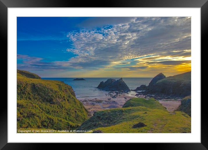 South Hams at sunset  Framed Mounted Print by Ian Stone