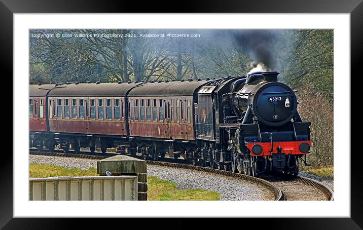 45212 Black 5 Steam Engine Framed Mounted Print by Colin Williams Photography