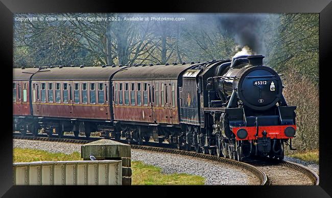 45212 Black 5 Steam Engine Framed Print by Colin Williams Photography