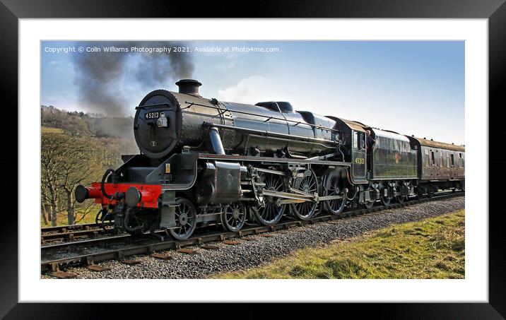 45212 Black 5 Steam Engine 2 Framed Mounted Print by Colin Williams Photography