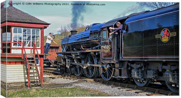 45212 Black 5 Steam Engine 3 Canvas Print by Colin Williams Photography