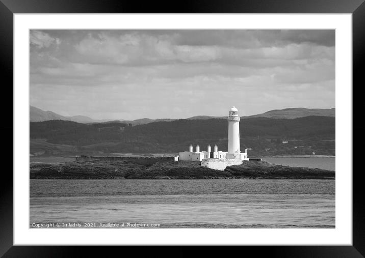 Eilean Musdile Lighthouse, Lismore, Scotland Framed Mounted Print by Imladris 