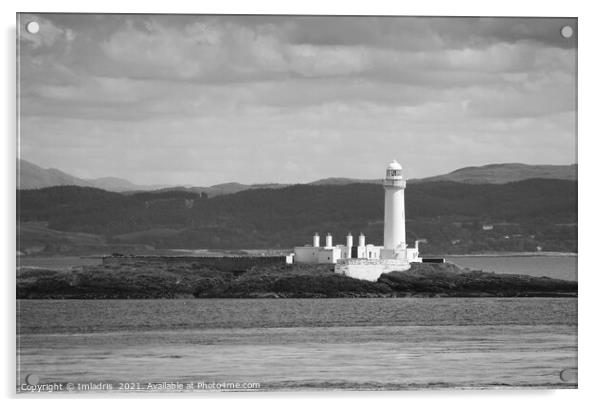 Eilean Musdile Lighthouse, Lismore, Scotland Acrylic by Imladris 