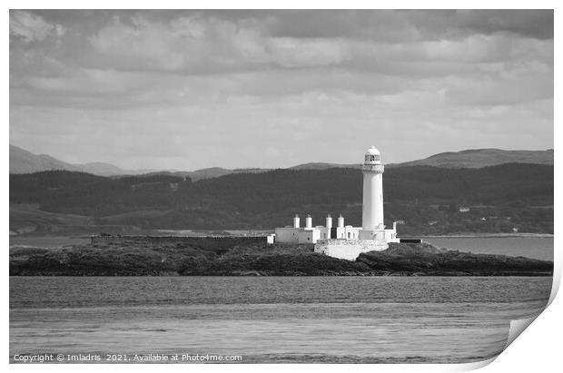 Eilean Musdile Lighthouse, Lismore, Scotland Print by Imladris 