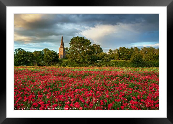 Gilmorton poppies, Leicestershire Framed Mounted Print by Jim Monk