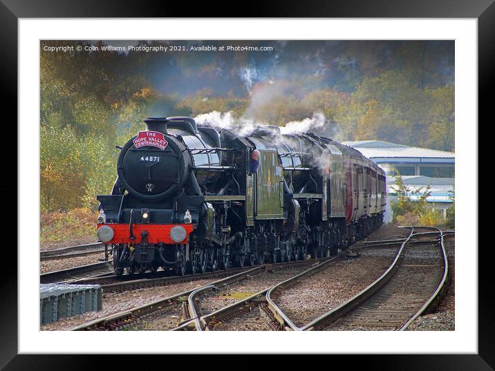 Black 5 Steam Engines LMS Stanier Class 5 4 6 0 at Wakefield Westgate Framed Mounted Print by Colin Williams Photography