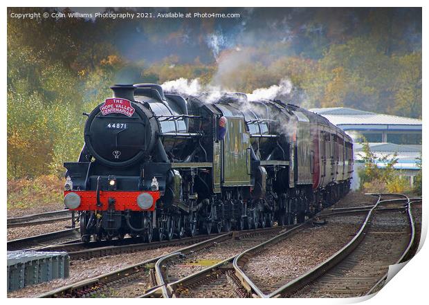 Black 5 Steam Engines LMS Stanier Class 5 4 6 0 at Wakefield Westgate Print by Colin Williams Photography