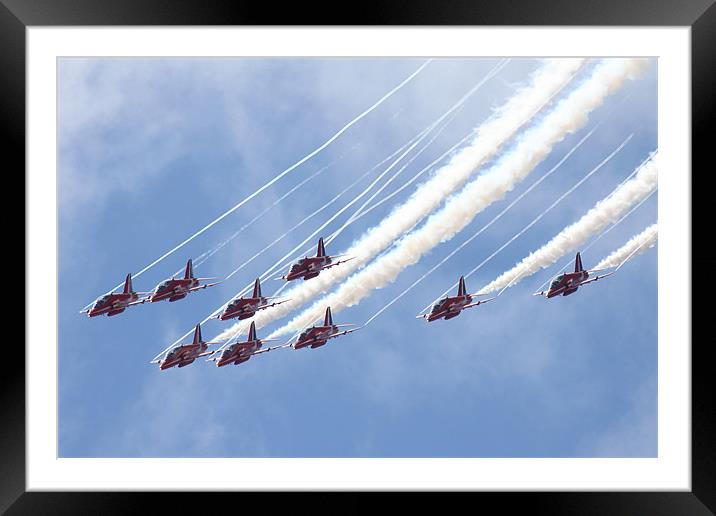 The Red Arrows Framed Mounted Print by Oxon Images