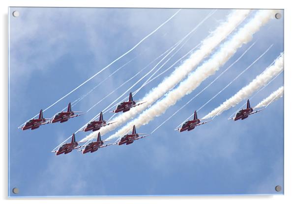 The Red Arrows Acrylic by Oxon Images