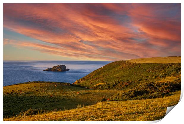 Majestic Dusk Seascape Print by Kevin Snelling