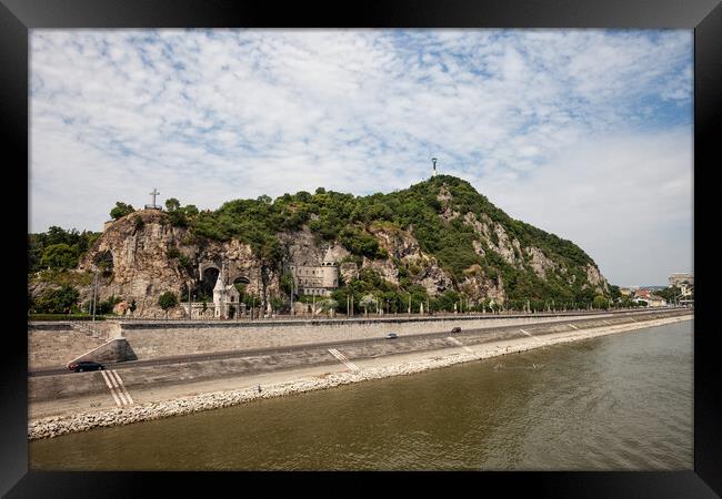 Gellert Hill at Danube River in Budapest  Framed Print by Artur Bogacki