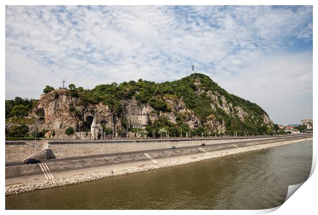 Gellert Hill at Danube River in Budapest  Print by Artur Bogacki