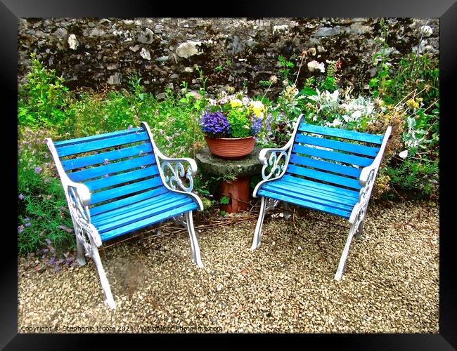 Blue Chairs Framed Print by Stephanie Moore