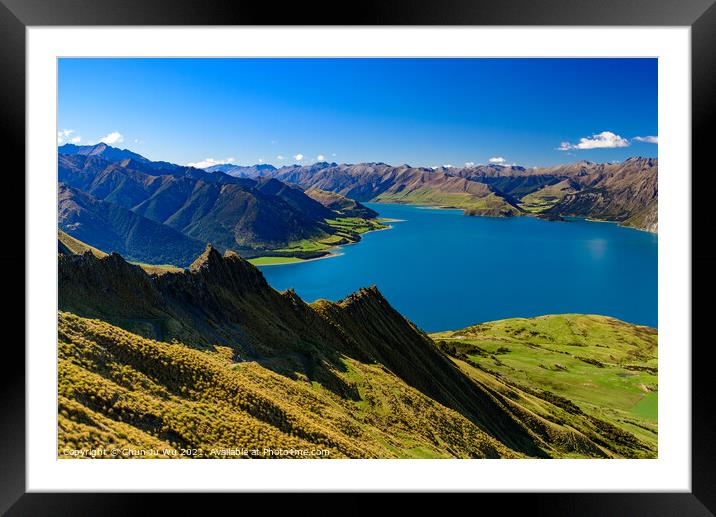 Lake Wanak in South Island, New Zealand Framed Mounted Print by Chun Ju Wu