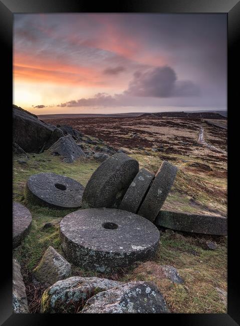 Stanage Edge Millstones #2 Framed Print by Paul Andrews