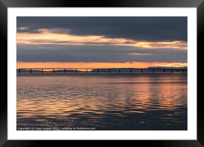 Tay Bridge Sunset - Dundee Framed Mounted Print by Craig Doogan