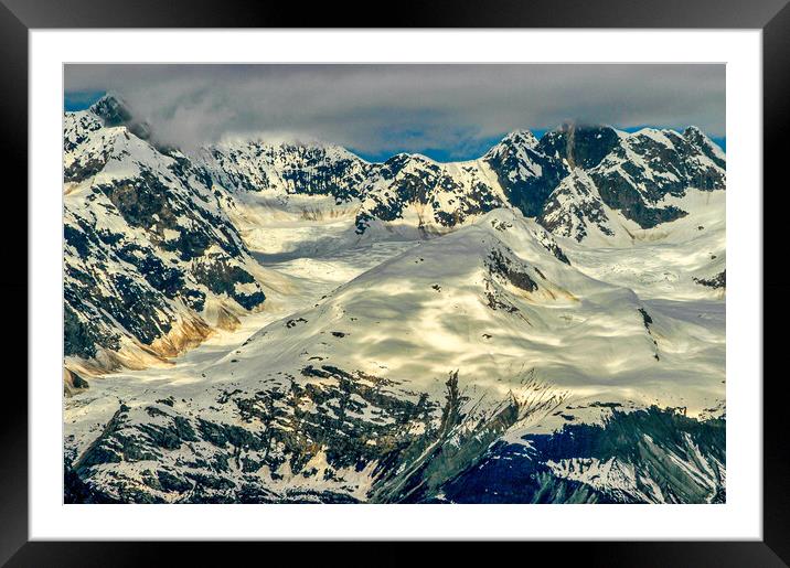 Dappled Snow, Alaska, USA Framed Mounted Print by Mark Llewellyn