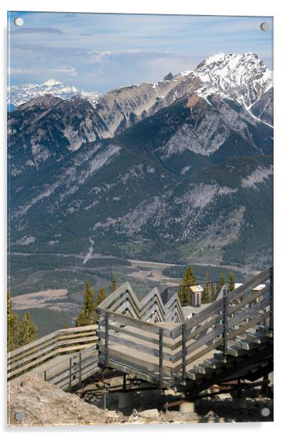Sulphur Mountain, Banff, Canada Acrylic by Mark Llewellyn